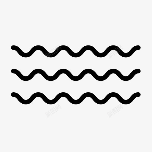 波浪线曲线装饰性图标svg_新图网 https://ixintu.com 图案 曲线 波浪线 装饰性