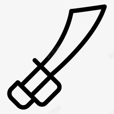 剑弯曲保护图标图标