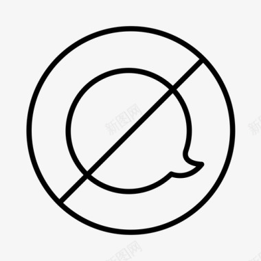 禁止交谈美术馆信息图标图标