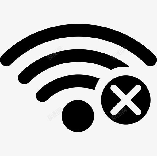 WiFi断网svg_新图网 https://ixintu.com WiFi断网