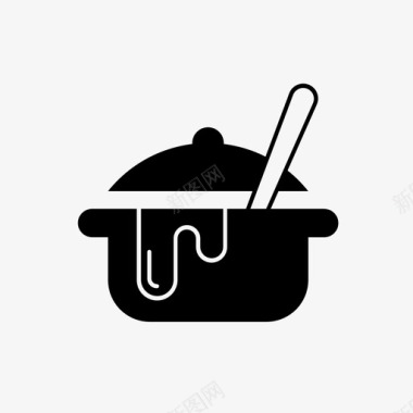 开胃菜烹饪锅图标图标