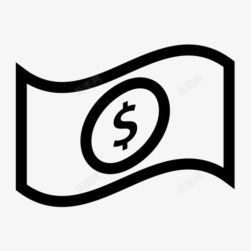 美元svg_新图网 https://ixintu.com 美元 美元 金融 纸币 美金