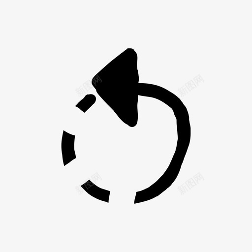 向左旋转手绘草图图标svg_新图网 https://ixintu.com 向左旋转 手绘 手绘材质设计图标 草图