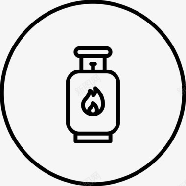 煤气瓶火图标图标