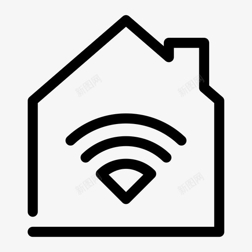 智能家居自动化连接图标svg_新图网 https://ixintu.com 住宅 公共断路器 家庭 智能家居 自动化 连接