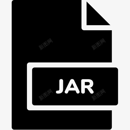 jar文件扩展名格式图标svg_新图网 https://ixintu.com jar文件 扩展名 文件格式glyph 格式 类型