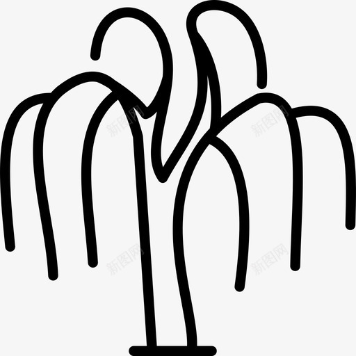 柳树树植物图标svg_新图网 https://ixintu.com 柳树 树 植物