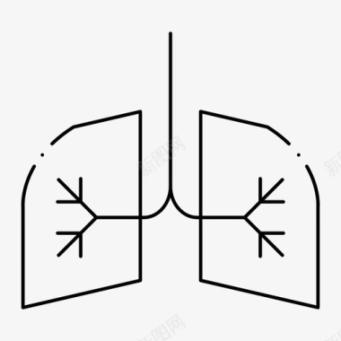 肺健康医院图标图标