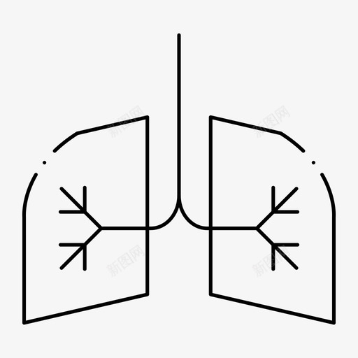 肺健康医院图标svg_新图网 https://ixintu.com 健康 医疗 医院 肺