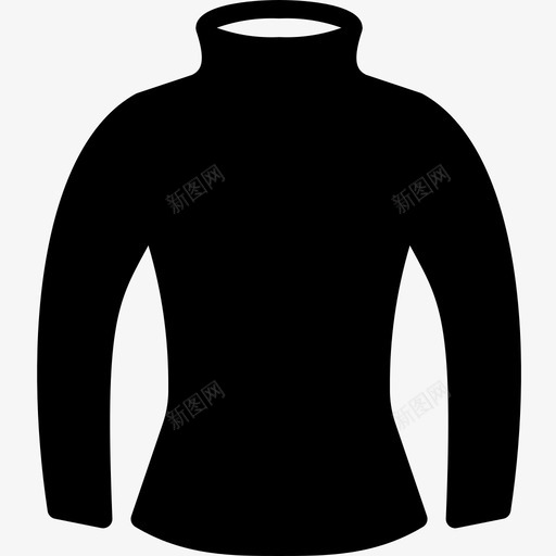 高领套头衫服装毛衣图标svg_新图网 https://ixintu.com 女式 女式服装 服装 毛衣 高领套头衫