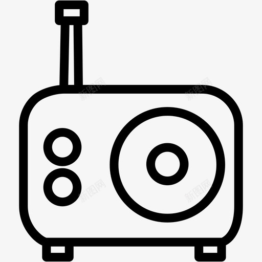 收音机音响音乐图标svg_新图网 https://ixintu.com 娱乐 家用电器 收音机 无线 音乐 音响