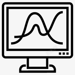 医学统计计算机分析计算机科学图标高清图片
