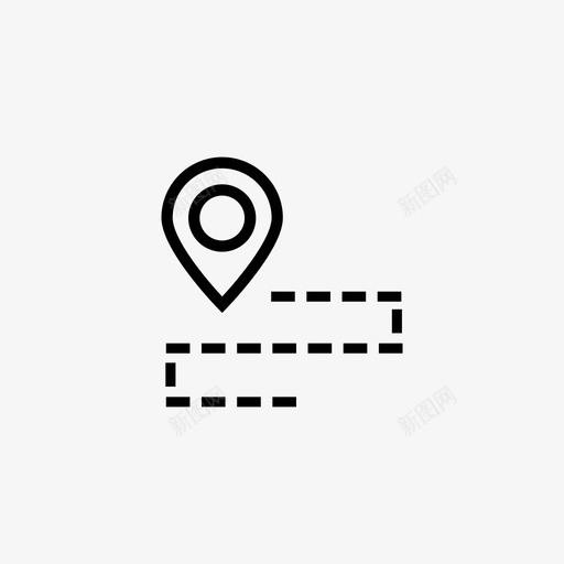 别针地图针路线图标svg_新图网 https://ixintu.com 别针 地图针 路线