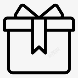 物流线盒子礼物礼品盒图标高清图片