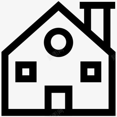 大厦公寓家庭住宅图标图标
