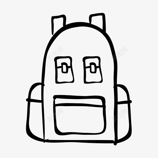 背包手提手绘图标svg_新图网 https://ixintu.com 手提 手绘 背包