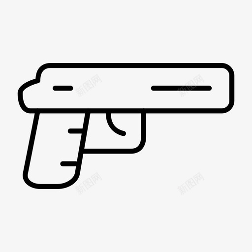 枪格洛克警察图标svg_新图网 https://ixintu.com 开枪 枪 格洛克 武器 警察