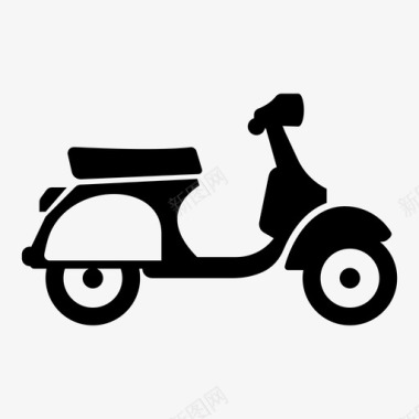vespa滑板车摩托车retro图标图标
