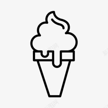 冰淇淋筒生日嘉年华图标图标