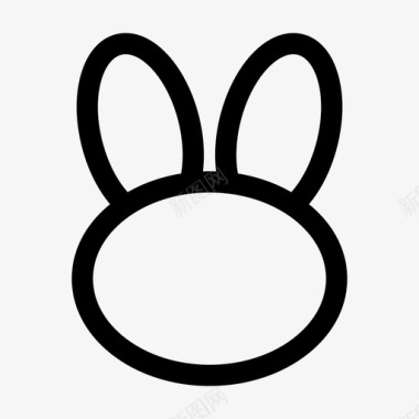 兔子动物残忍图标图标