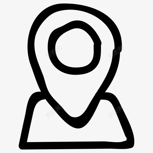 手绘区域方向gps图标svg_新图网 https://ixintu.com gps pin 地图 地图和导航 导航 手绘区域 方向