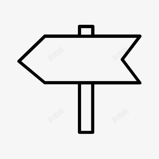 方向标志方向牌左侧图标svg_新图网 https://ixintu.com 左侧 方向标志 方向牌 路标柱 路线图