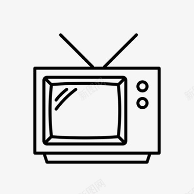 电视娱乐老式图标图标