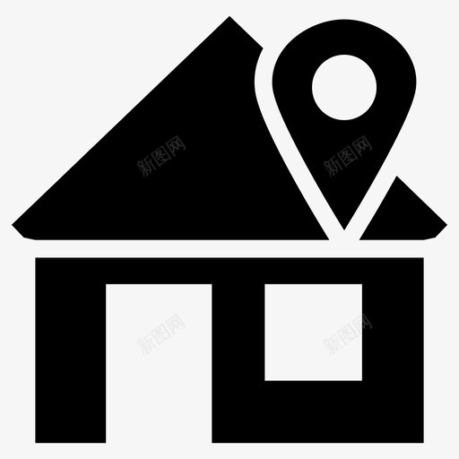 住宅公寓建筑图标svg_新图网 https://ixintu.com gps 住宅 公寓 地图和导航标志符号 导航 建筑 房屋