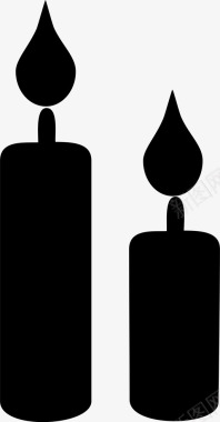 蜡烛生日火焰图标图标