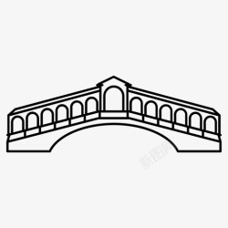 乐方威尼斯桥里亚尔托威尼斯桥意大利图标高清图片
