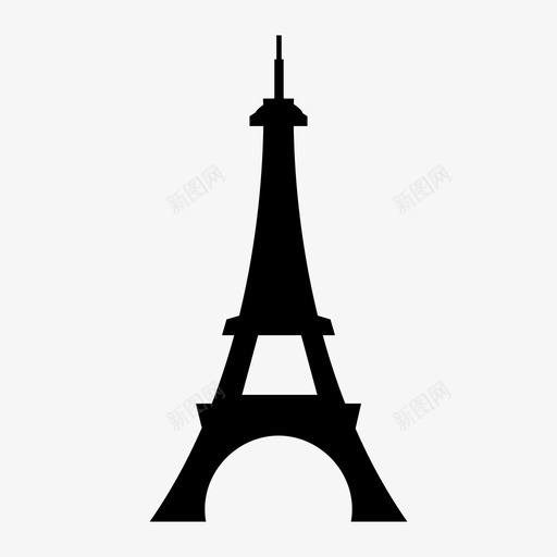 埃菲尔铁塔法国巴黎图标svg_新图网 https://ixintu.com 埃菲尔铁塔 巴黎 建筑 法国