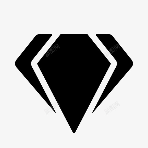 钻石宝石高级图标svg_新图网 https://ixintu.com 价值 宝石 营销和广告字形v01 质量 钻石 高级