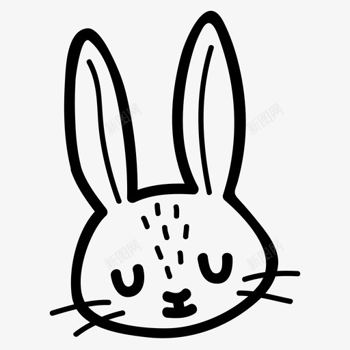 兔子森林野兔图标svg_新图网 https://ixintu.com 兔子 林地 森林 野兔