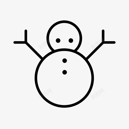 雪人圣诞雪人冬天图标svg_新图网 https://ixintu.com 冬天 圣诞套装4 圣诞雪人 雪人
