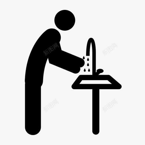 洗手洗手盆图标svg_新图网 https://ixintu.com 洗手 洗手盆