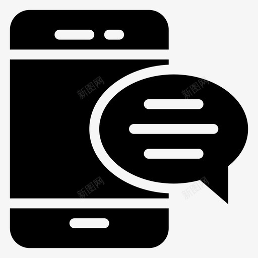 messenger聊天室设备图标svg_新图网 https://ixintu.com messenger 消息 短信 网络通信标志符号 聊天室 设备 通话