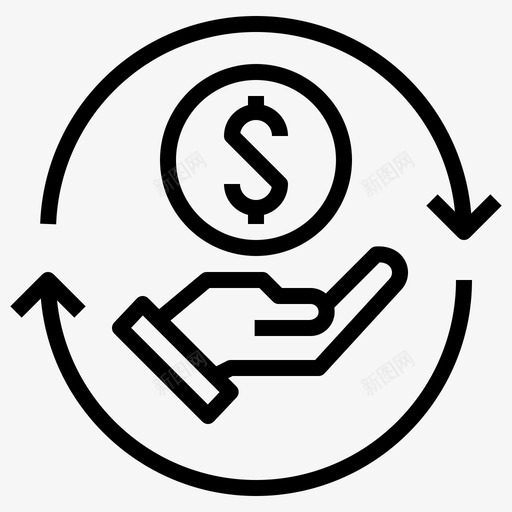 灵活贷款货币支付图标svg_新图网 https://ixintu.com 个人贷款 变化 支付 灵活贷款 货币