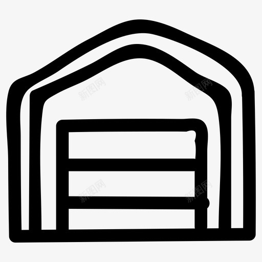 住宅建筑房产图标svg_新图网 https://ixintu.com 住宅 建筑 房产 房屋 物业 物流配送手绘图标