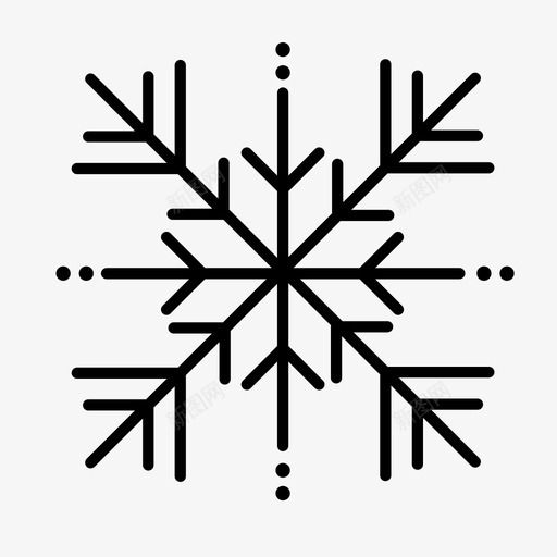 雪花圣诞节节日图标svg_新图网 https://ixintu.com 冬天 圣诞节 节日 雪花 霜冻