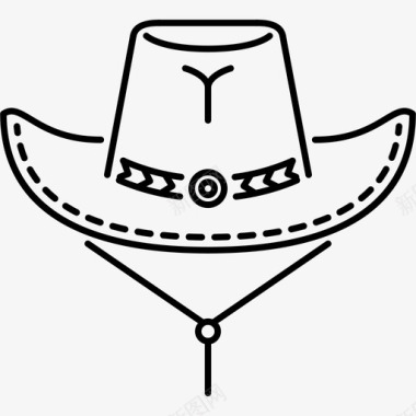 牛仔帽犯罪西部图标图标