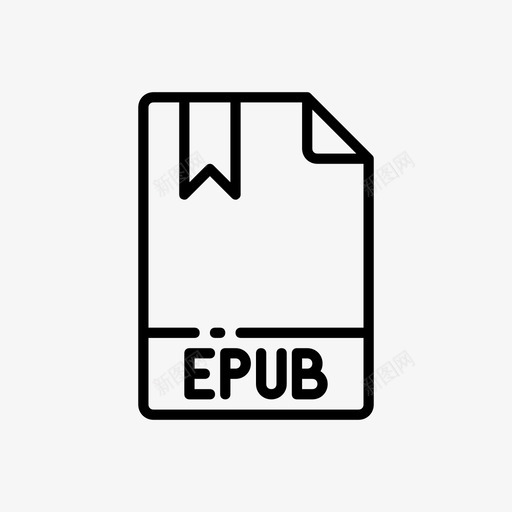 epub文档图标svg_新图网 https://ixintu.com epub 文件 文件名大纲视图2 文档 类型 设计