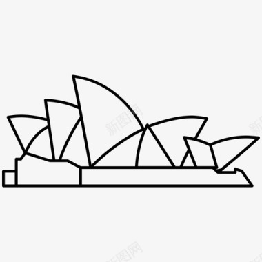 悉尼歌剧院澳大利亚纪念碑图标图标
