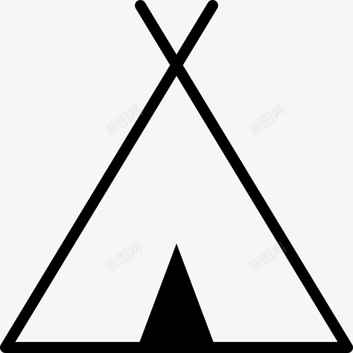 提皮帐篷美洲印第安人图标svg_新图网 https://ixintu.com 帐篷 提皮 美洲印第安人