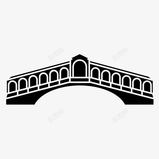 里亚尔托威尼斯桥意大利图标svg_新图网 https://ixintu.com 意大利 桥 纪念碑 里亚尔托威尼斯