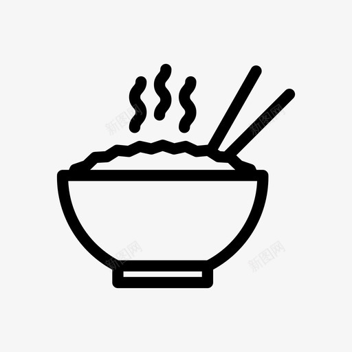 一碗饭亚洲人筷子图标svg_新图网 https://ixintu.com 一碗饭 亚洲人 筷子 食物