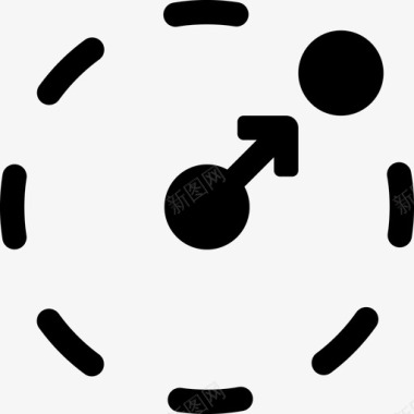 中心动态观察圆项目图标图标