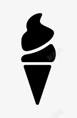 冰激凌蛋卷冰淇淋蛋卷夏天图标图标