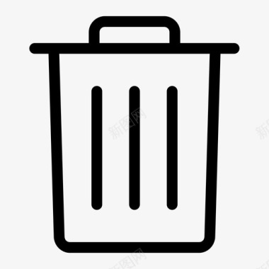 垃圾桶垃圾普通图标图标