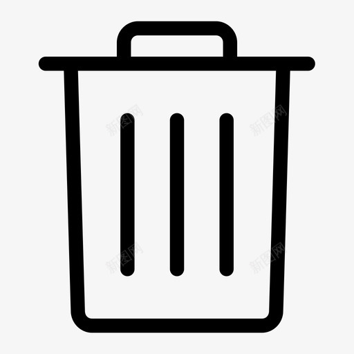 垃圾桶垃圾普通图标svg_新图网 https://ixintu.com 垃圾 垃圾桶 普通
