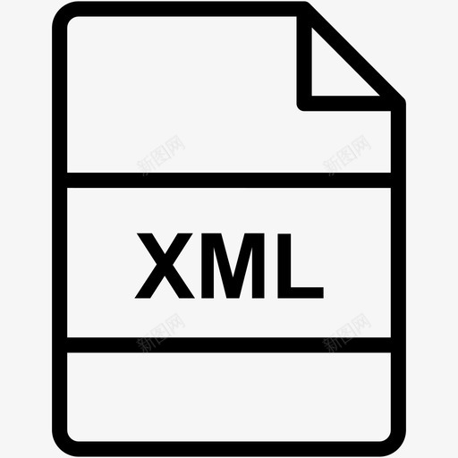 xml编码文档图标svg_新图网 https://ixintu.com xml 扩展名 扩展文件2 文档 编码 页面